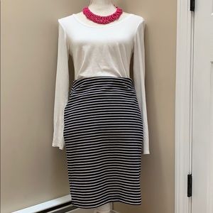 Striped pencil skirt